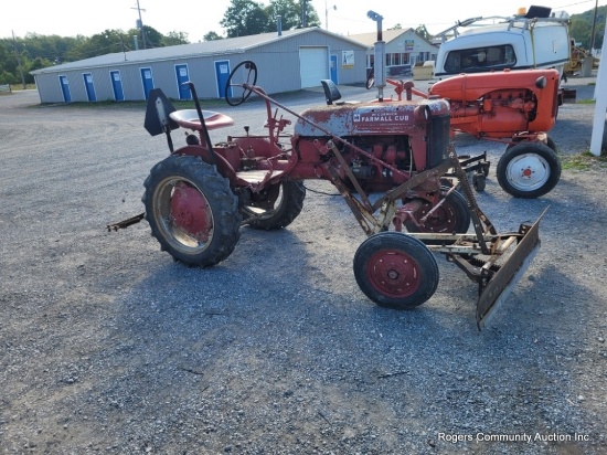 Farmall Cub Tractor W/ Blade & Plow