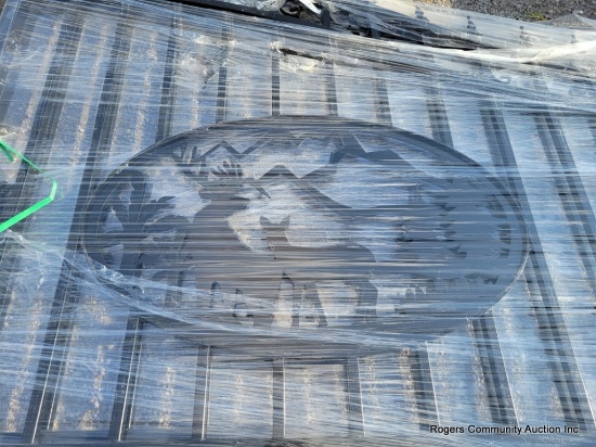 Driveway Gate With Deer Scene