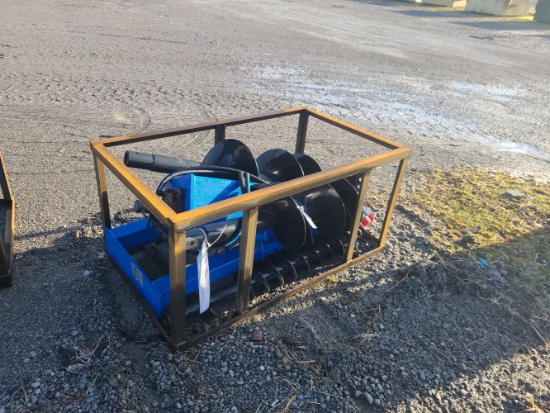 Agrotk Skid Steer Auger Attachment w/ 3 Bits