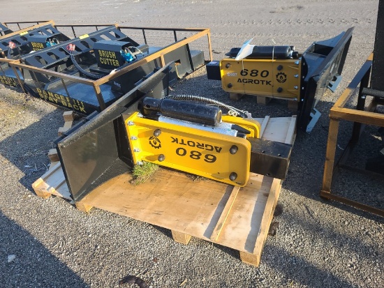 Agrotk 680 Breaker Attachment w/ 2 bits - unused