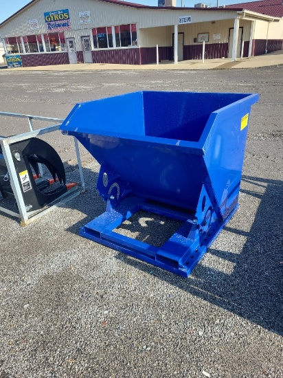 Blue dump hopper