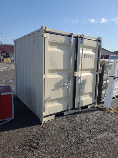 8' Container w/ 1 man door, 1 window and double doors