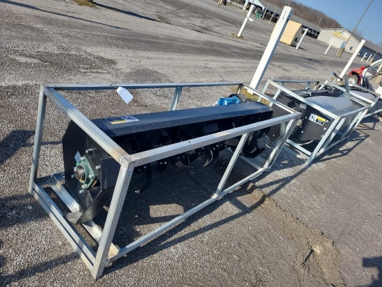 Greatbear 72" Hydraulic Skid Steer Rototiller - Unused