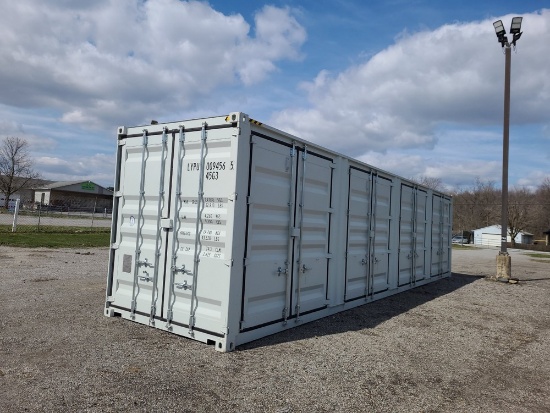 40' High Cube Shipping Container w/ Side Doors