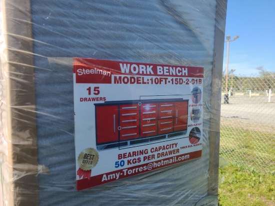 Red Steelman Workbench model: 10ft-15d-2-01b