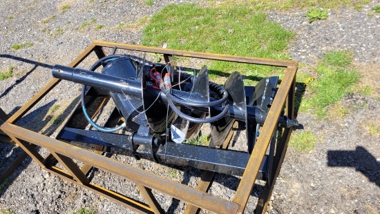Skid Steer Auger Attachment w/ 1 Bit - Unsed