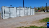 40' High Cube Shipping Container w/ 4 Side Doors