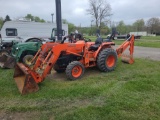Kubota L3400 Diesel Tractor w/ Loader & Backhoe