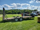 6.5Ft x 20 Ft Tandem Axle Trailer w/6 Ft Ramps & Pintle Hitch