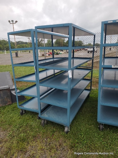 Blue 5 Shelf Heavy Duty Cart