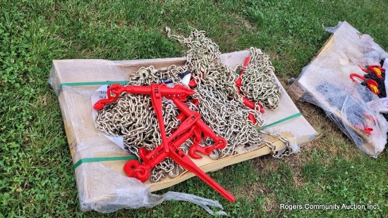 5 Ratchet Binders & 10 Chains - Unused