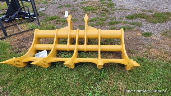 Landhero 60" Excavator Rake - Fits: CAT 312 / 311D / 311F / 312D / 312D2 / 312E / 312F / 313D2 / 313