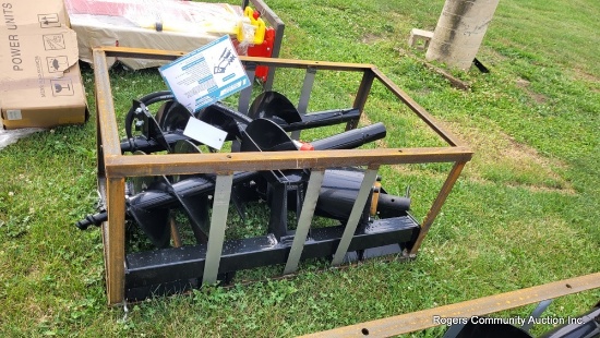 AGT Skid Steer Auger Attachment w/ 3 Bits