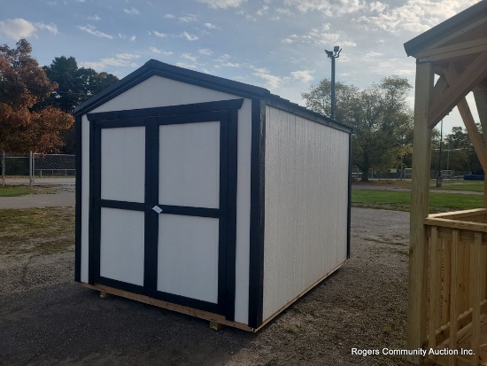 Black & White 8' x 10' Shed - New