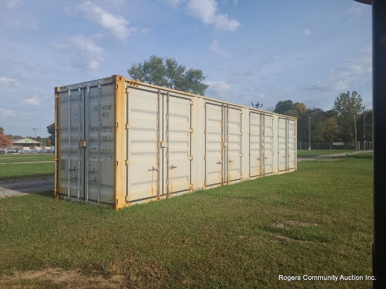 40' High Cube Shipping Container w/ 4 Side Doors