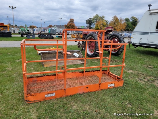 Orange JLG Manlift Basket