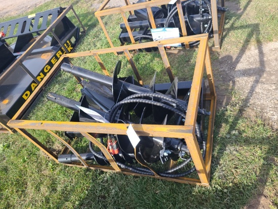 Agrotk Heavy Duty Skid Steer Auger w/ 3 Bits