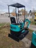 AGT QH12 Mini Excavator w/ 13.5 HP engine - Green