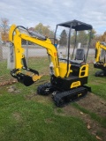 AGT QH12 Mini Excavator w/ 13.5 HP engine - Yellow
