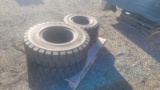 4 Solid Forklift Tires - Good Condition
