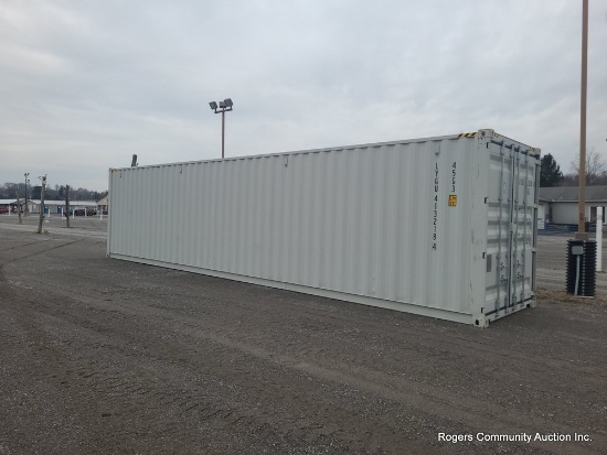 40' High Cube Shipping Container w/ 4 Side Doors