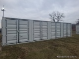 40' High Cube Shipping Container w/ 4 Side Doors