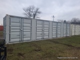 40' High Cube Shipping Container w/ 4 Side Doors
