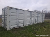 40' High Cube Shipping Container w/ 4 Side Doors