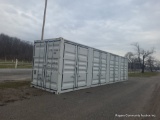 40' High Cube Shipping Container w/ 4 Side Doors