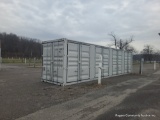 40' High Cube Shipping Container w/ 4 Side Doors