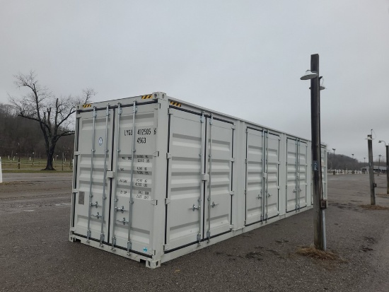 40' High Cube Shipping Container w/ 4 Side Doors