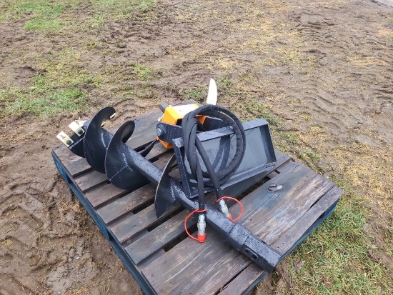 Mini Skid Loader Auger Attachment w/ 1 Bit