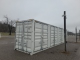 40' High Cube Shipping Container w/ 4 Side Doors
