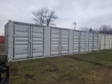 40' High Cube Shipping Container w/ 4 Side Doors