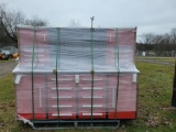 Red Steelman 7' x 18 Drawer Work Bench