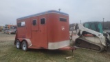 12' Red 2 Horse Trailer - No Title