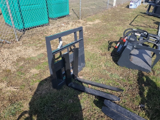 Wolverine Mini Skid Loader Fork Attachment