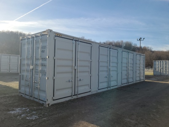 40' High Cube Container w/ 4 side doors