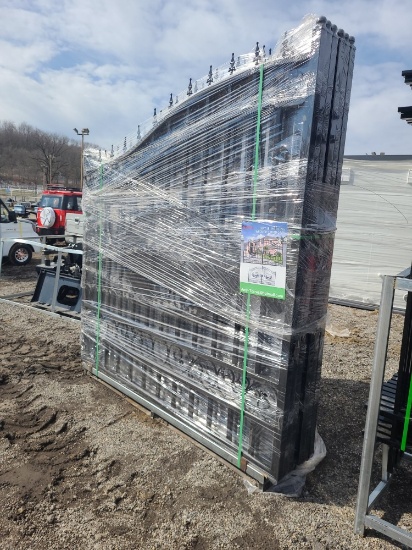 Greatbear 14' Bi Parting Driveway Gates w/ Deer Scene