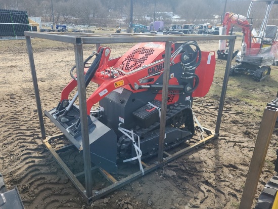 Red Captok CK360 Mini Skid Loader on Tracks