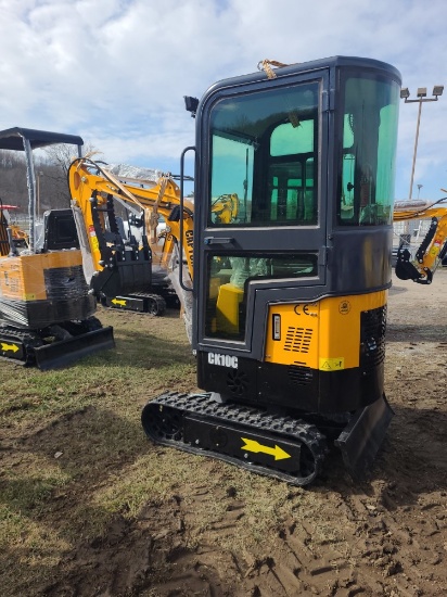 Yellow Captok CK10C Mini Excavator w/ Cab