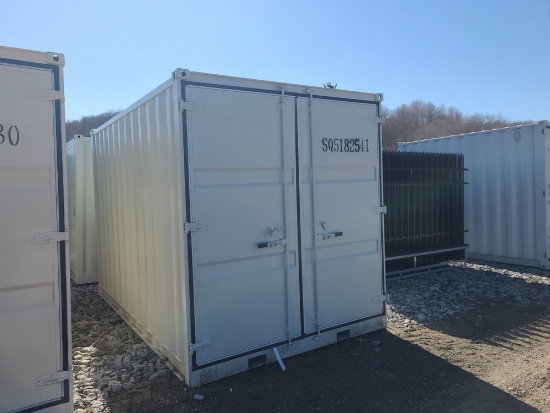 12' Storage / Office Container w/ Man Door & Window