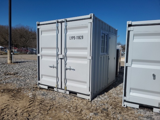 9' Storage / Office Container w/ Man Door & Window
