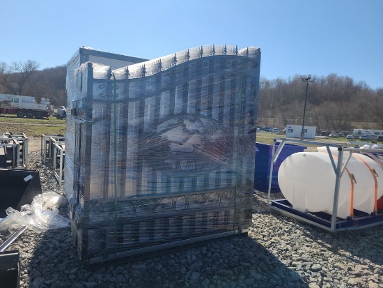 Greatbear 14' Bi Parting Driveway Gates w/ Deer Scene