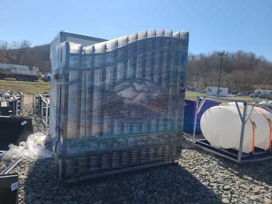 Greatbear 14' Bi Parting Driveway Gates w/ Deer Scene