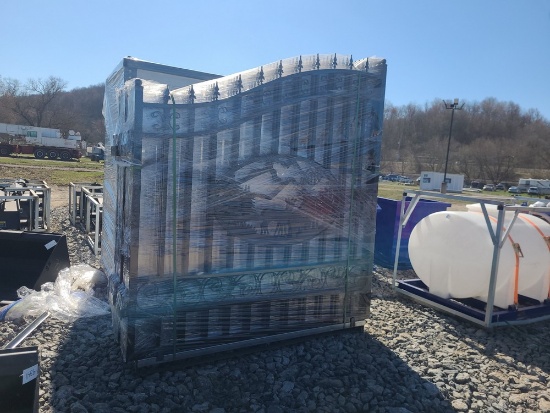Greatbear 14' Bi Parting Driveway Gates w/ Deer Scene