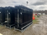 22 Pcs Diggit 10'L x 7'H Wrought Iron Site Fence w/ Posts & Hardware