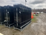 22 Pcs Diggit 10'L x 7'H Wrought Iron Site Fence w/ Posts & Hardware