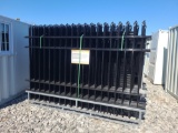 22 Pcs Diggit 10'L x 7'H Wrought Iron Site Fence w/ Posts & Hardware