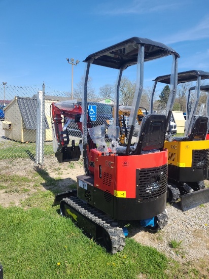 Red Miva VA13 Mini Excavator w/ Thumb